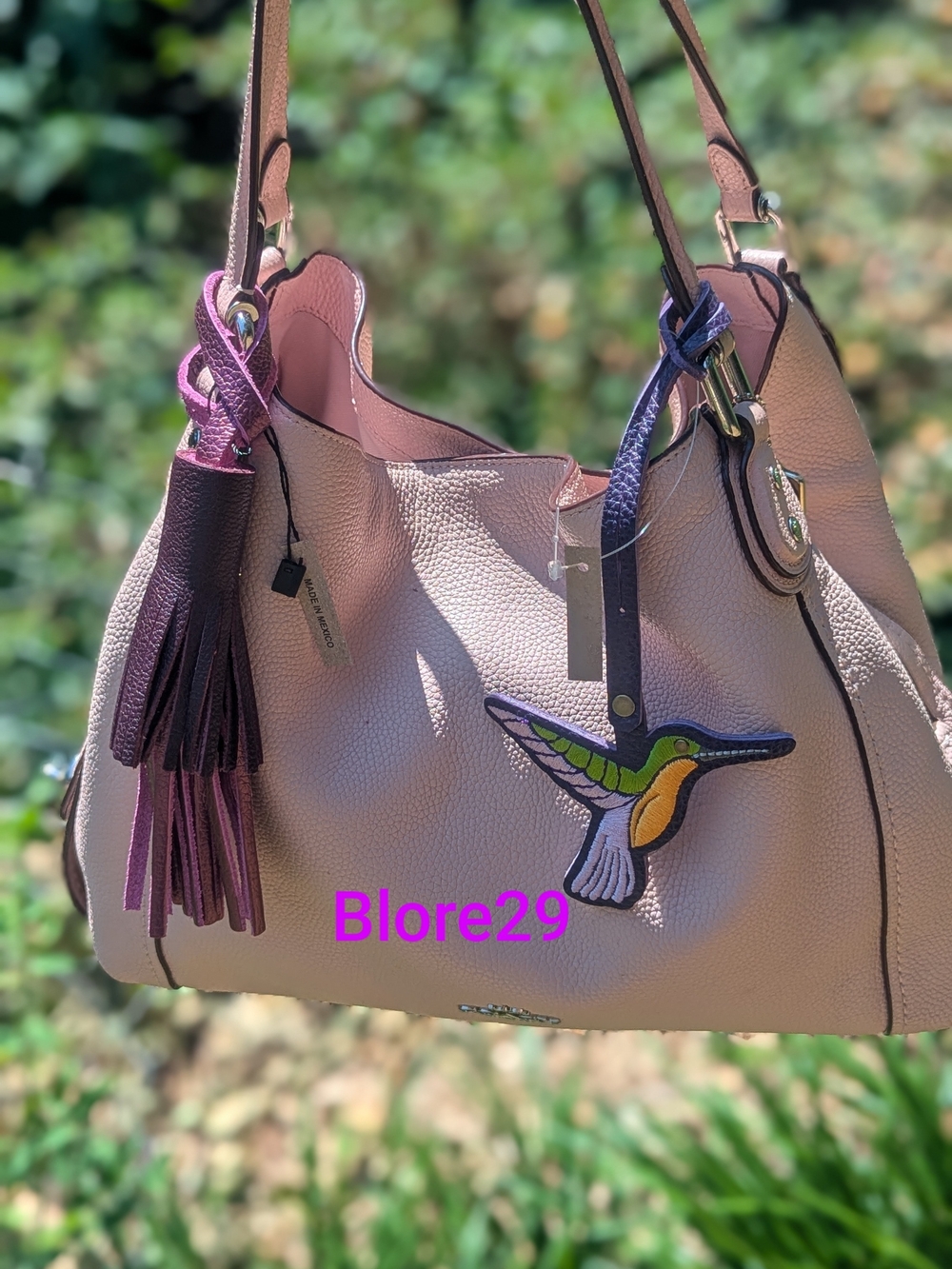 COACH EDIE 31 PEBBLED LEATHER #36464 LARGE SATCHEL HANDBAG Blossom Petal/Pink